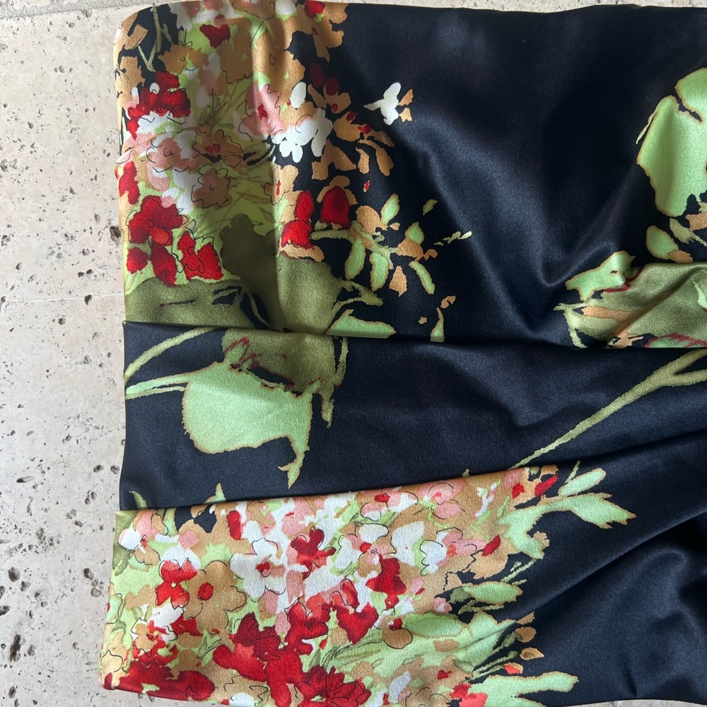 Kay Unger floral bustier sleeveless silk top 8 gorgeous lined - Picture 3 of 8